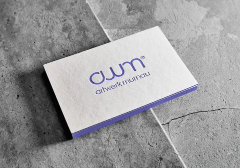 Visitenkarten auf Cotton mit Letterpress und Farbschnitt