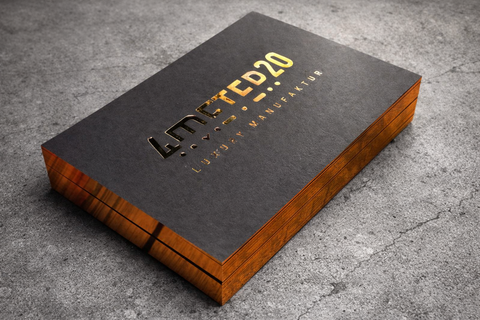 Geprägte Visitenkarten mit Kupferfolie auf Colorplan