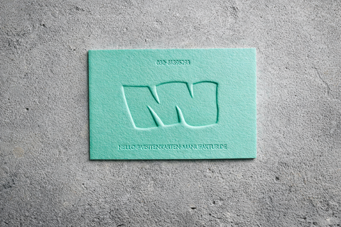 Visitenkarten mit Heißfolienprägung und Hochprägung und Tiefprägung