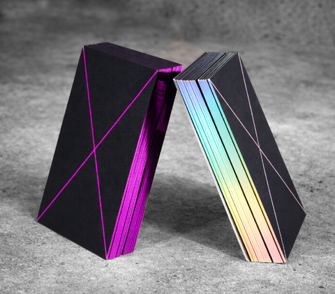 Visitenkarten mit Folien-Farbschnitt auf Colorplan