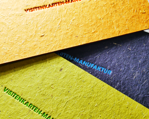 Visitenkarten mit Heissfolienprägung auf Gmund Mother Earth