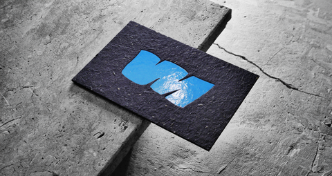 Visitenkarten mir blauer Heissfolie auf exklusiven Papier von Gmund