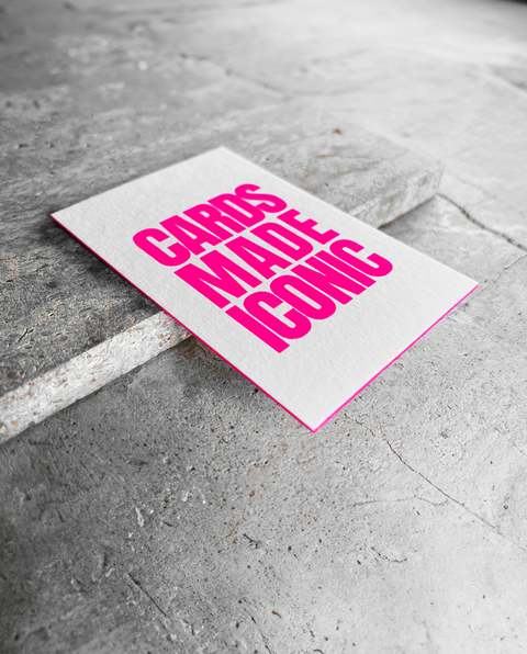 Colorplan Papier mit Heissfolie in Neon von Foilco für hochweetige Visitenkarten