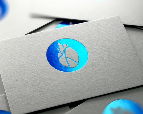 Hochwertige Visitenkarte geprägt auf Colorplan