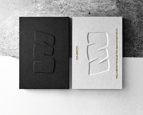 Exklusive Letterpress-Visitenkarten mit Hochprägung im Shop