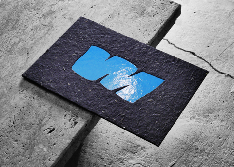 Visitenkarten auf GMUND Mother earth mit Heissfolienprägung in blau